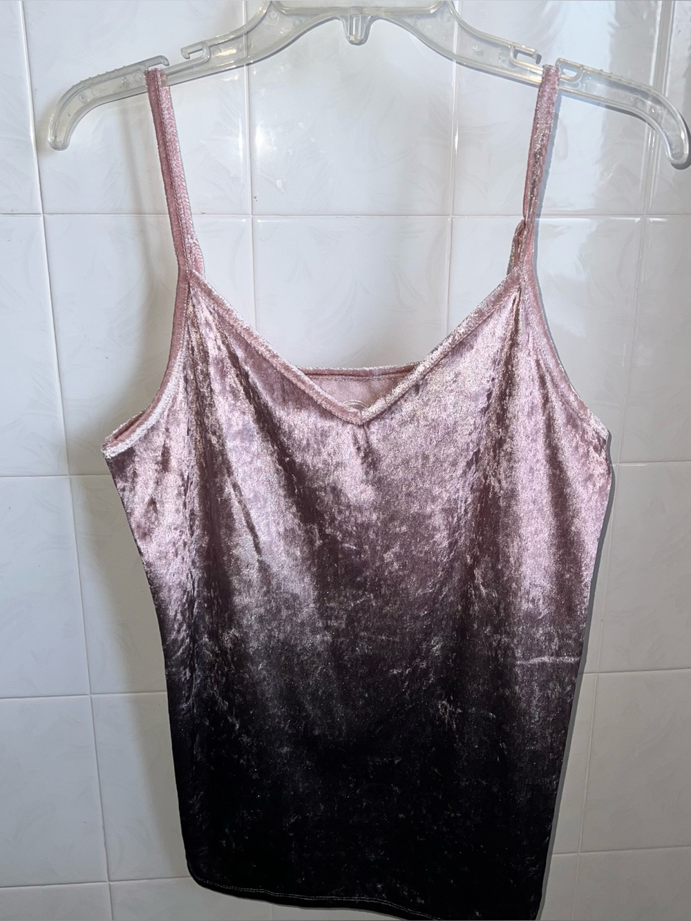 Maurice’s Rose Velvet Ombré Tank Top Medium